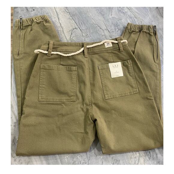 L.T.J.  Zip Cuff Utility Pants - Moss small - Picture 4 of 9